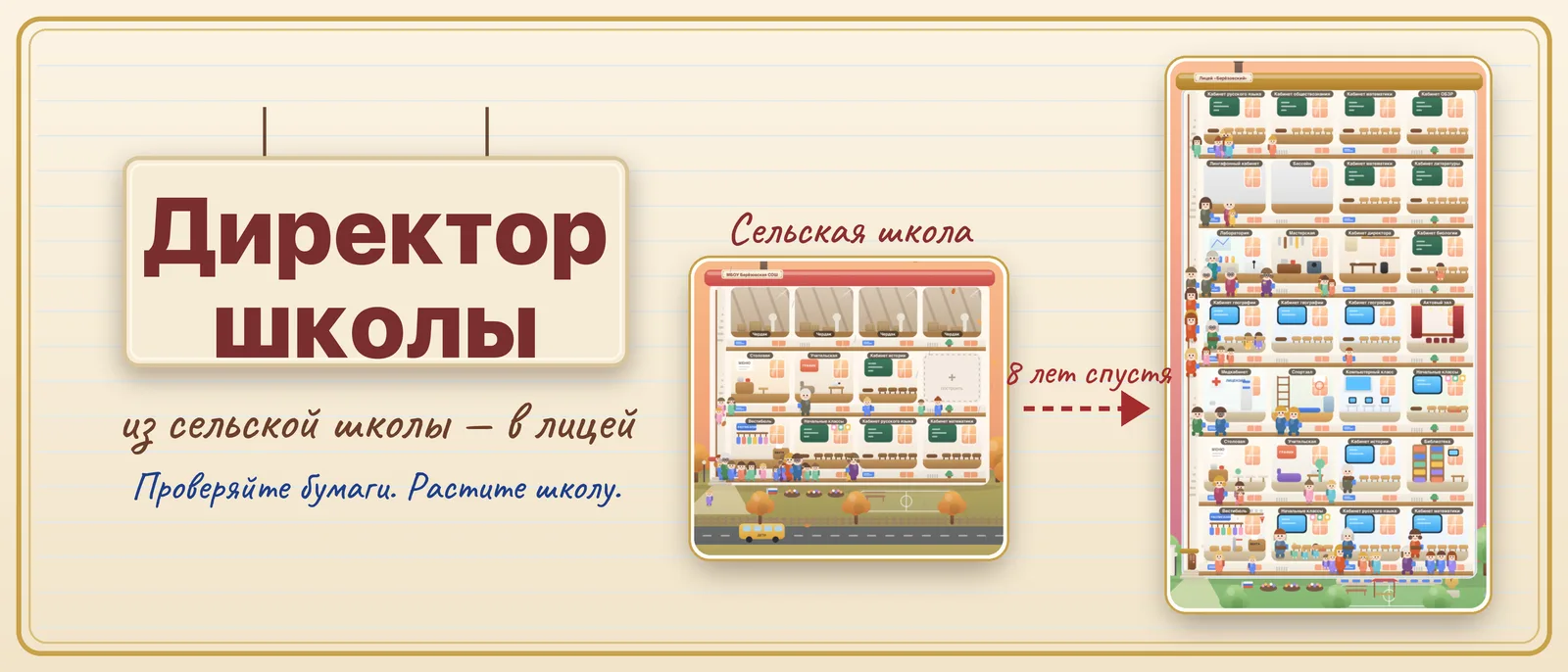 Сельская школа, которая через восемь лет становится лицеем